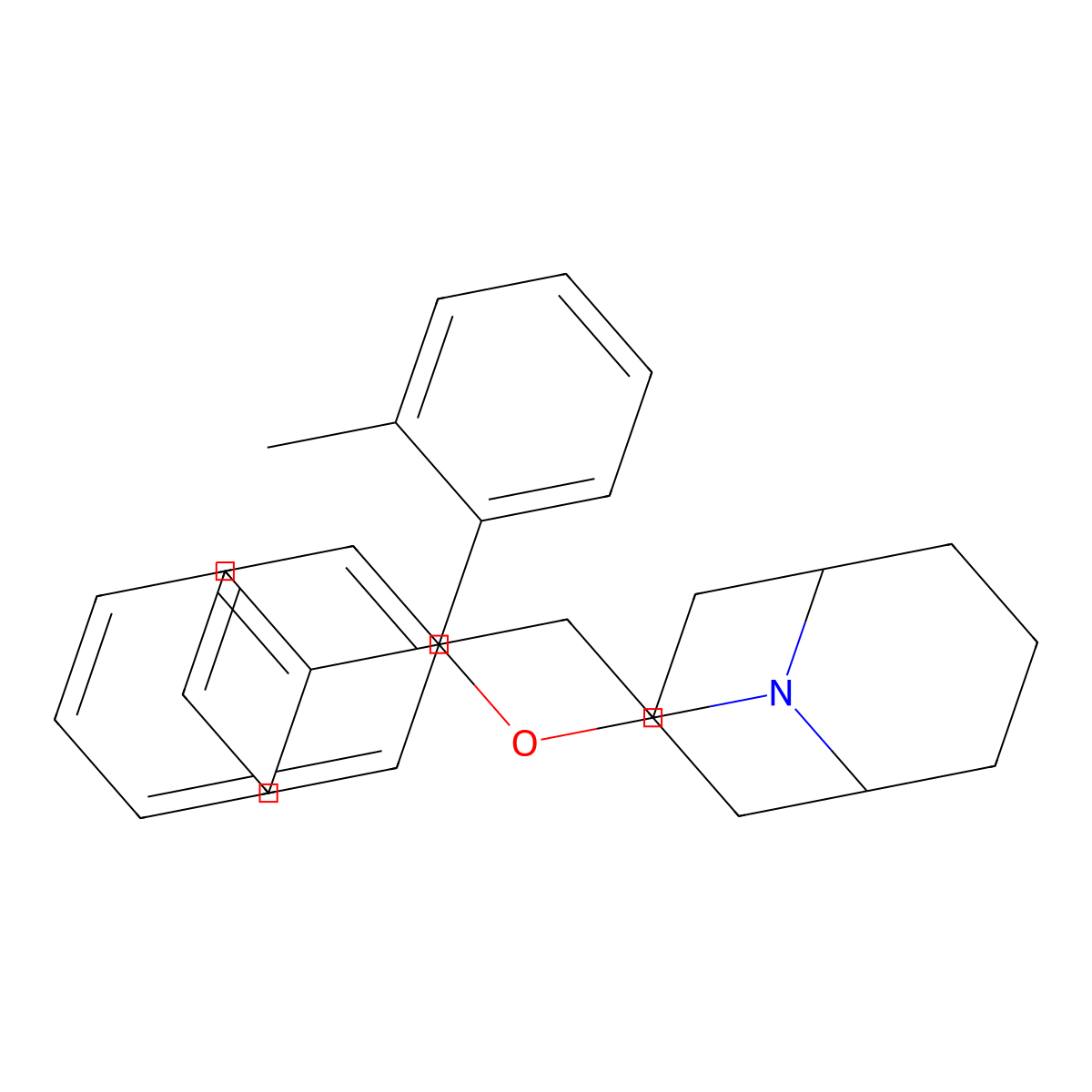 9-Azabicyclo(3.3.1)nonane, 3-alpha-(o-methyldiphenylmethoxy)-9-phenethyl- molecular structure, CAS 6606-01-5