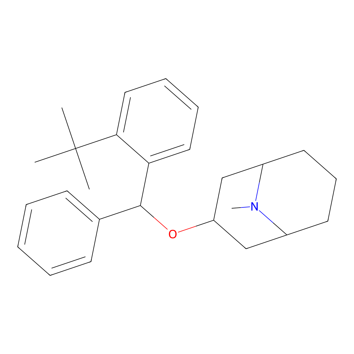 9-Azabicyclo(3.3.1)nonane, 3-alpha-(o-tert-butyldiphenylmethoxy)-9-methyl- molecular structure, CAS 6606-02-6