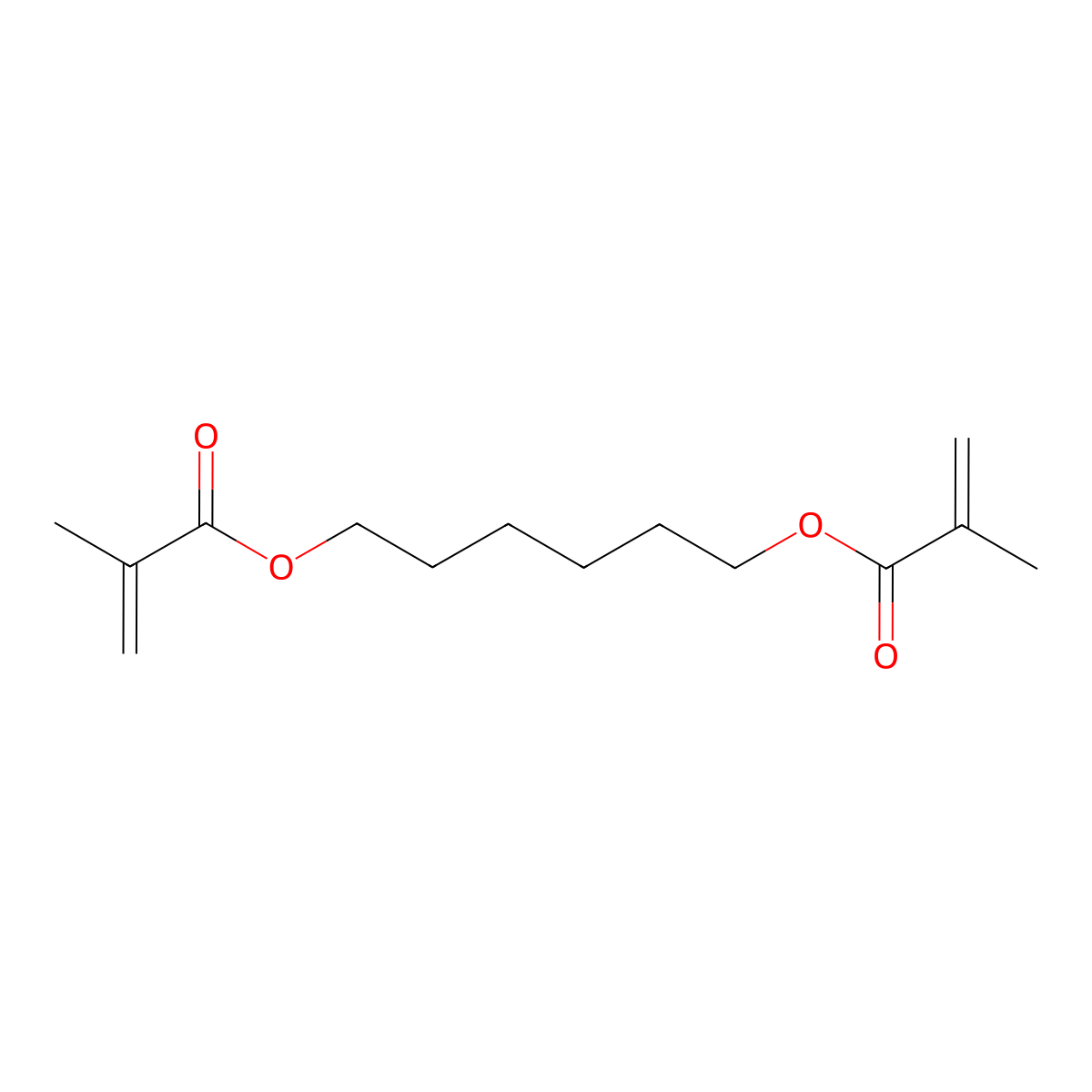 1,6-Hexanediol, dimethacrylate molecular structure, CAS 6606-59-3
