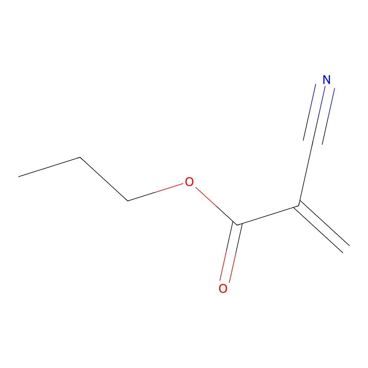2-Propenoic acid, 2-cyano-, propyl ester molecular structure, CAS 6606-66-2
