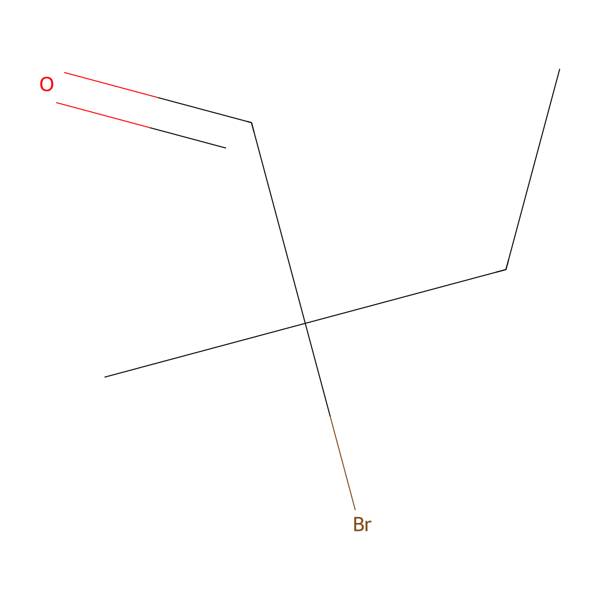 2-Bromo-2-methylbutanal molecular structure, CAS 66064-60-6