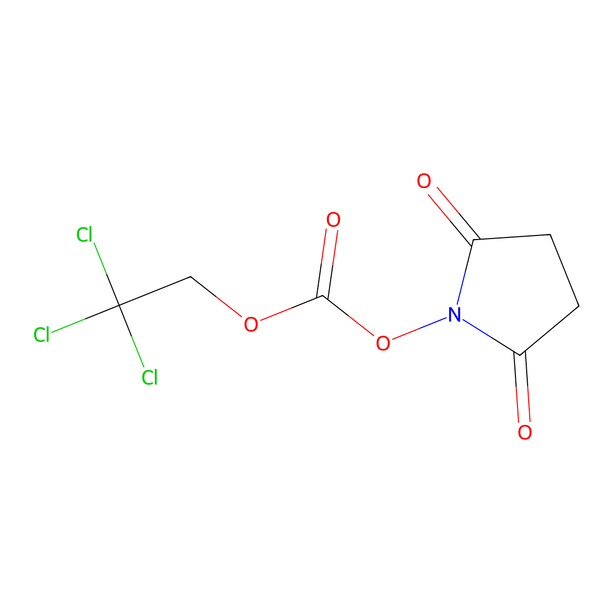 N-(2,2,2-Trichloroethoxycarbonyloxy)succinimide molecular structure, CAS 66065-85-8