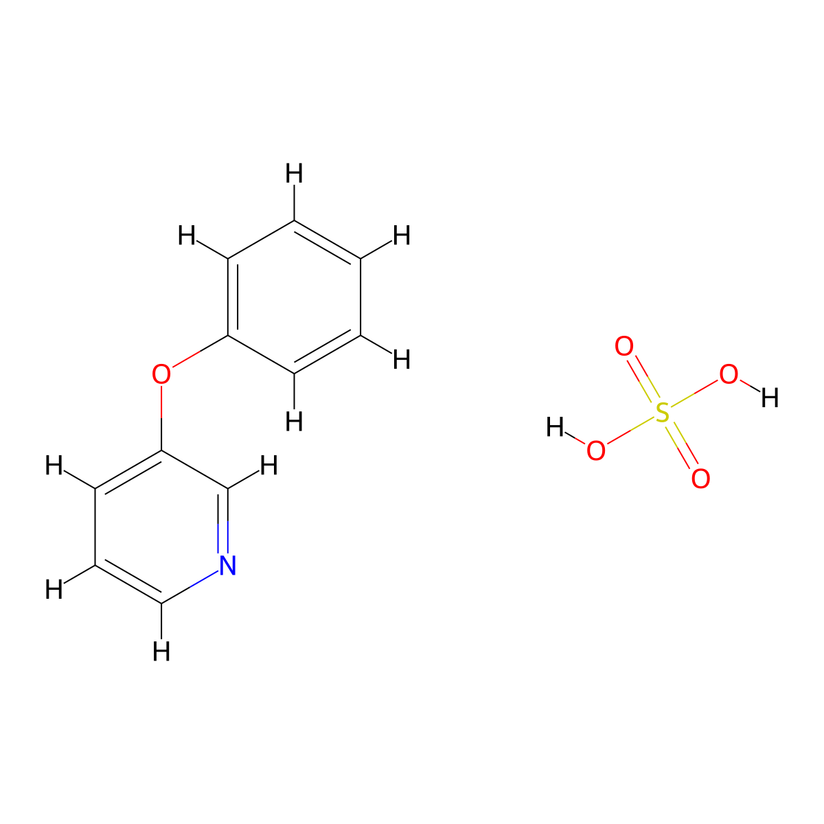 3-Phenoxypyridine monosulfate molecular structure, CAS 66066-84-0