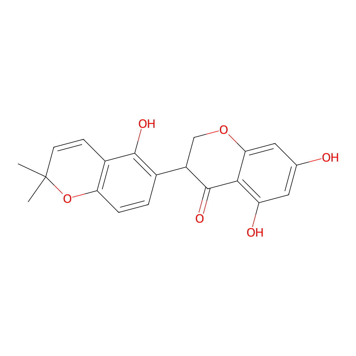 Licoisoflavanone molecular structure, CAS 66067-26-3