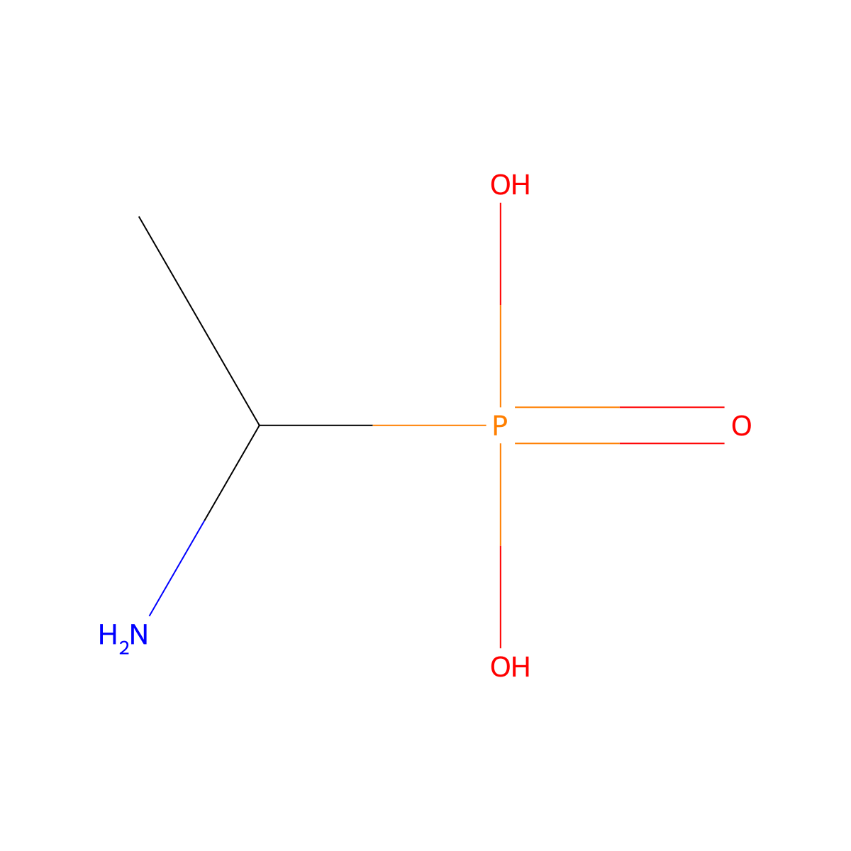 (S)-(1-aminoethyl)phosphonic acid molecular structure, CAS 66068-76-6
