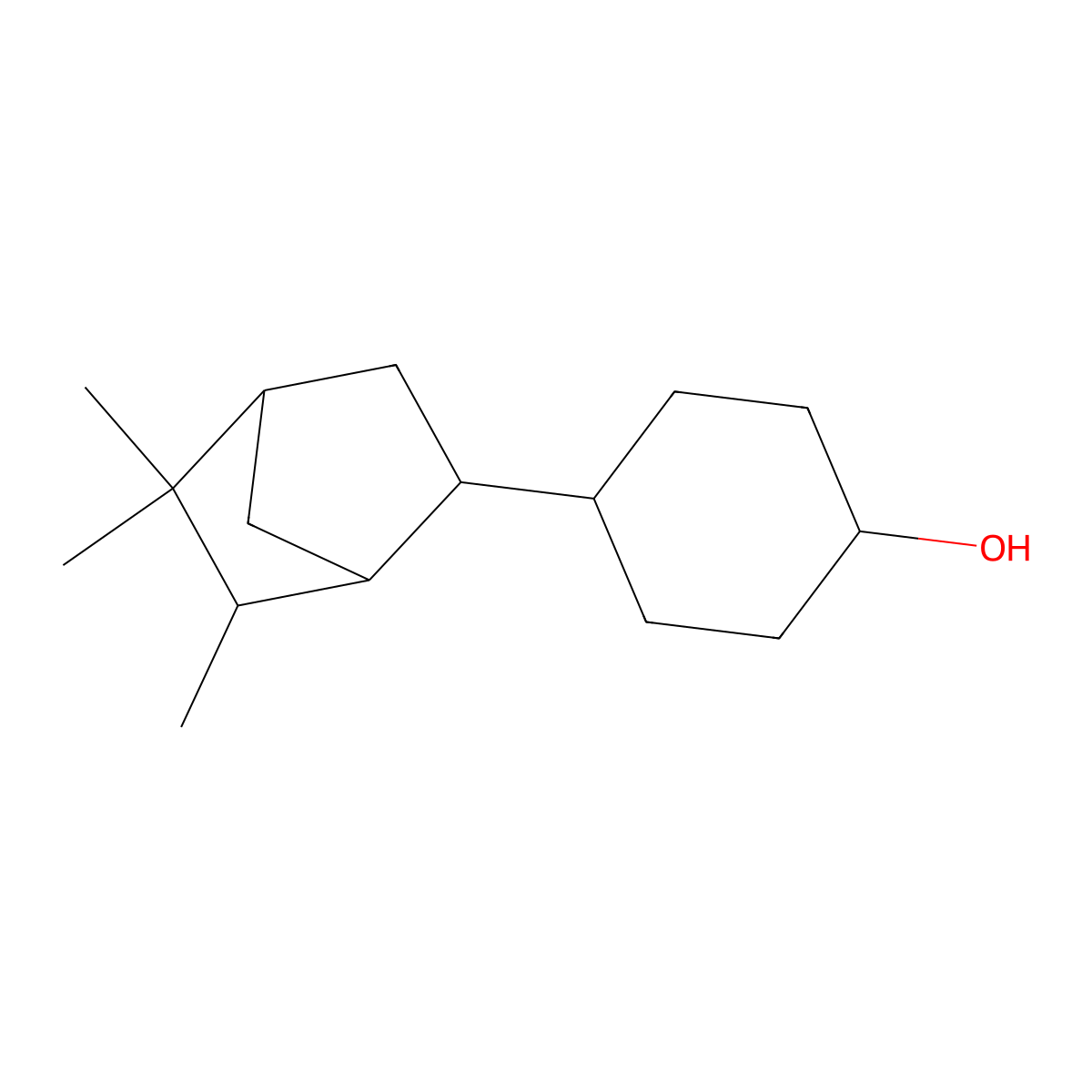 4-Hydroxy-1-(5-isocamphyl)cyclohexane molecular structure, CAS 66068-84-6