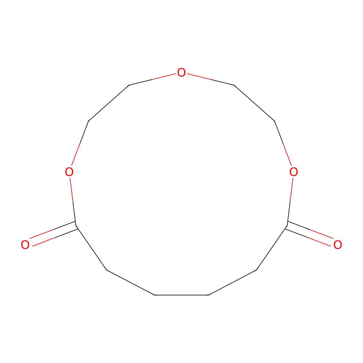 1,4,7-Trioxacyclotridecane-8,13-dione molecular structure, CAS 6607-34-7