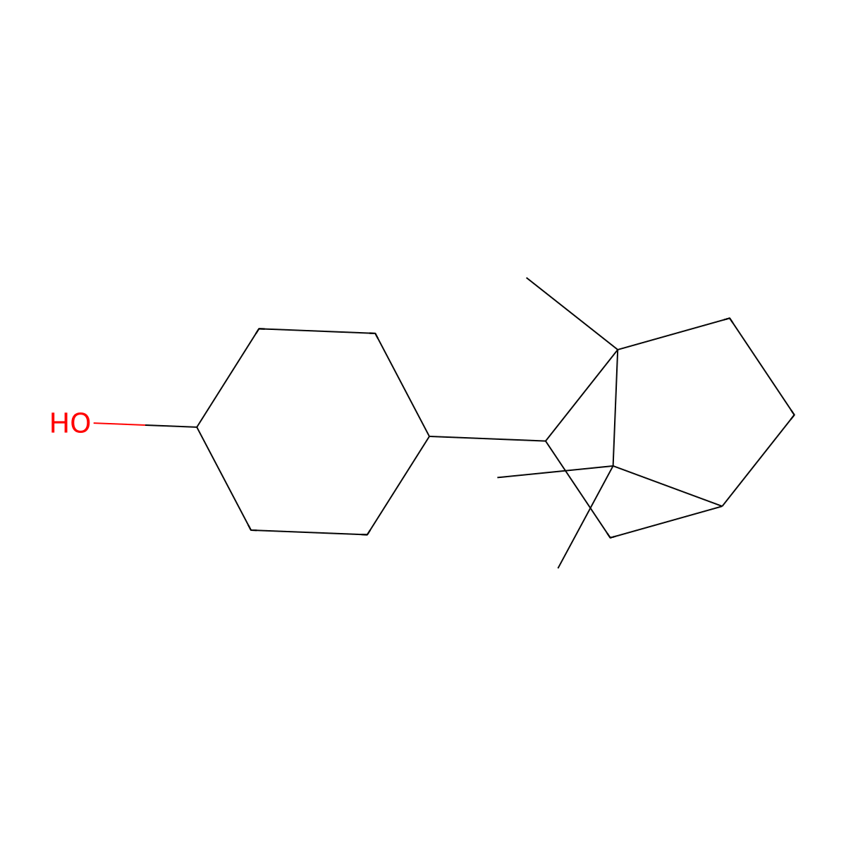 4-((1R,2R,4R)-born-2-yl)cyclohexanol molecular structure, CAS 66072-32-0