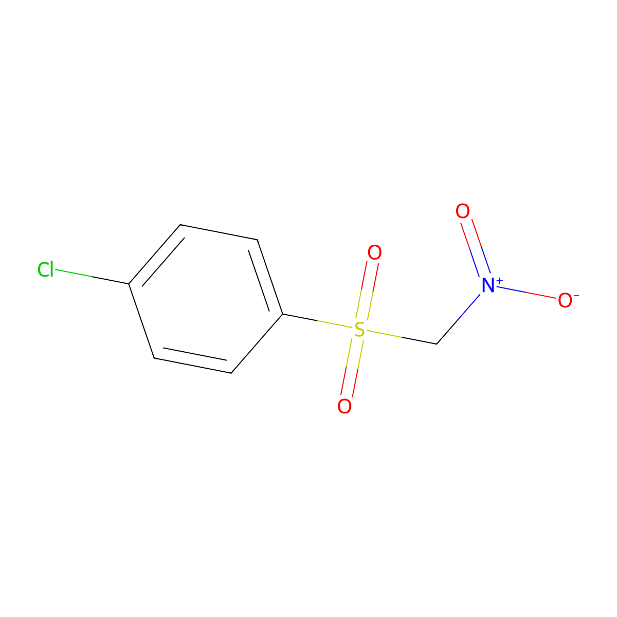 4-Chlorophenylsulphonylnitromethane molecular structure, CAS 66073-97-0
