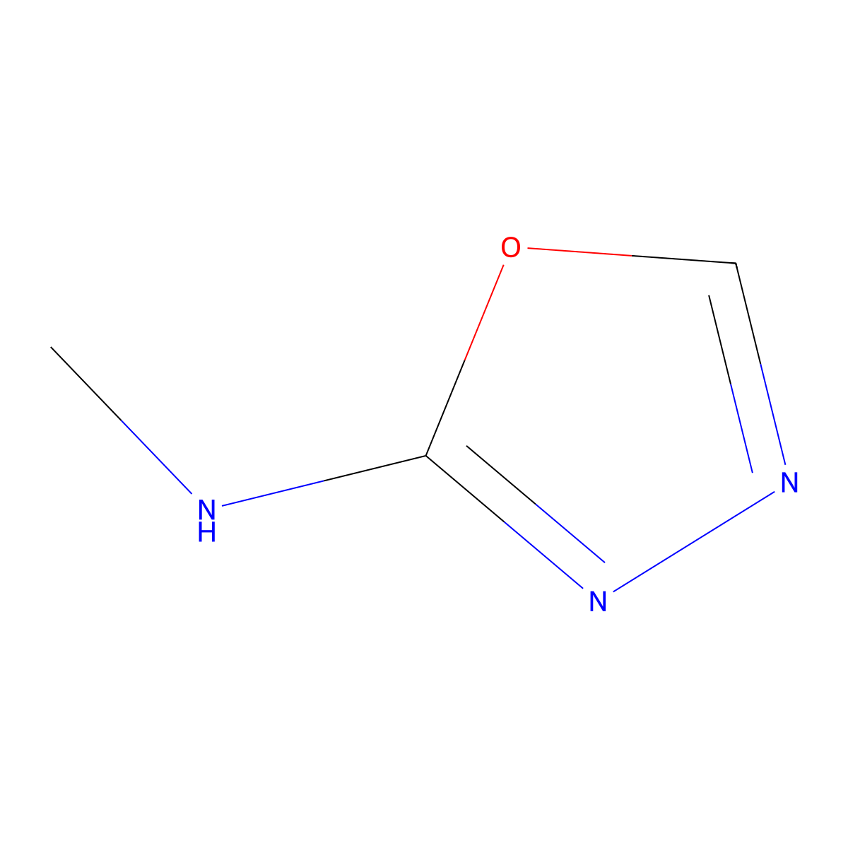 N-methyl-1,3,4-oxadiazol-2-amine molecular structure, CAS 66074-33-7