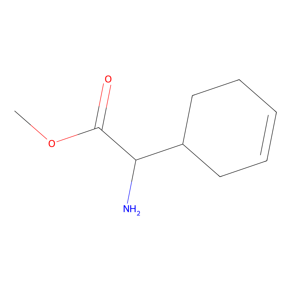 Methyl 2-amino-2-(cyclohex-3-en-1-yl)acetate molecular structure, CAS 66076-34-4