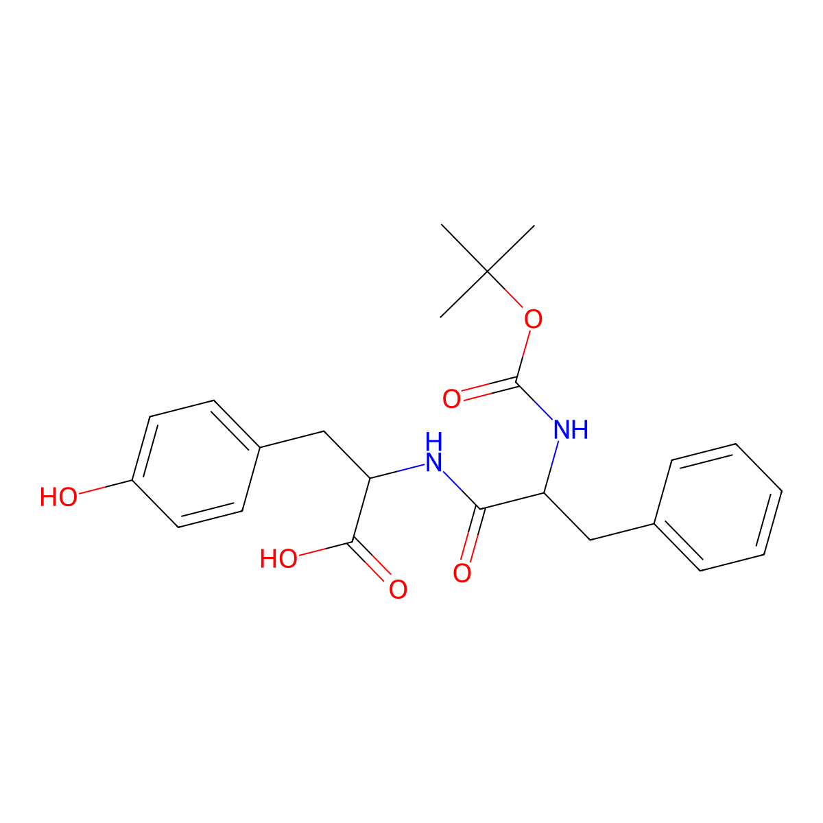 Boc-Phe-Tyr-OH molecular structure, CAS 66076-38-8
