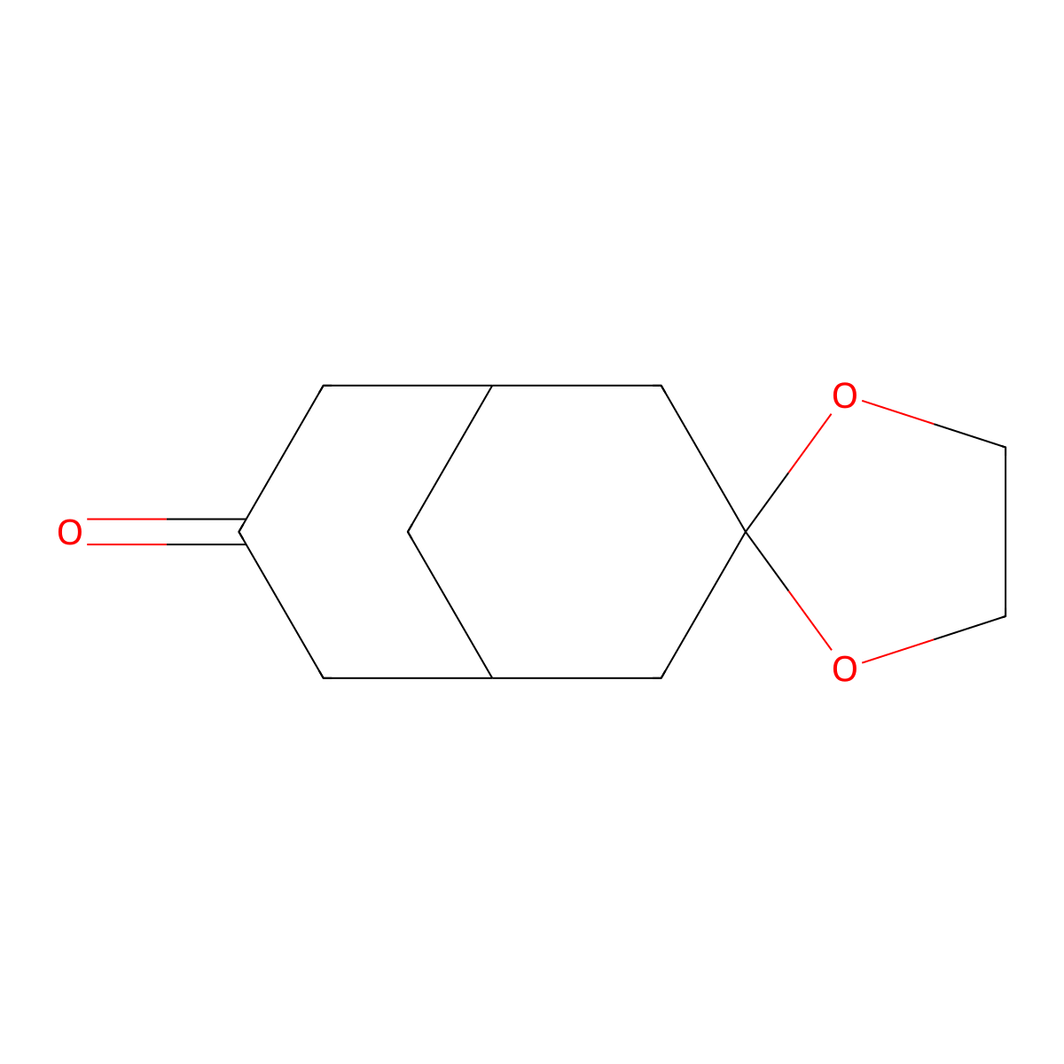 Spiro[bicyclo[3.3.1]nonane-3,2'-[1,3]dioxolane]-7-one molecular structure, CAS 66077-97-2