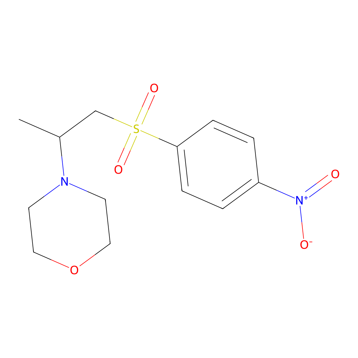 4-[1-(4-Nitrophenyl)sulfonylpropan-2-yl]morpholine molecular structure, CAS 66078-48-6