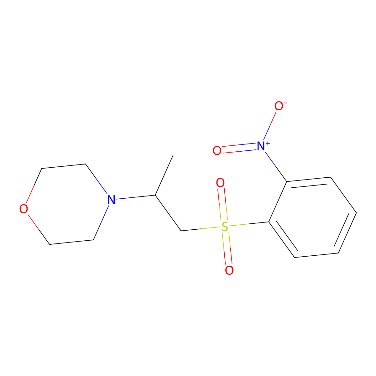 4-[1-(2-Nitrophenyl)sulfonylpropan-2-yl]morpholine molecular structure, CAS 66078-50-0