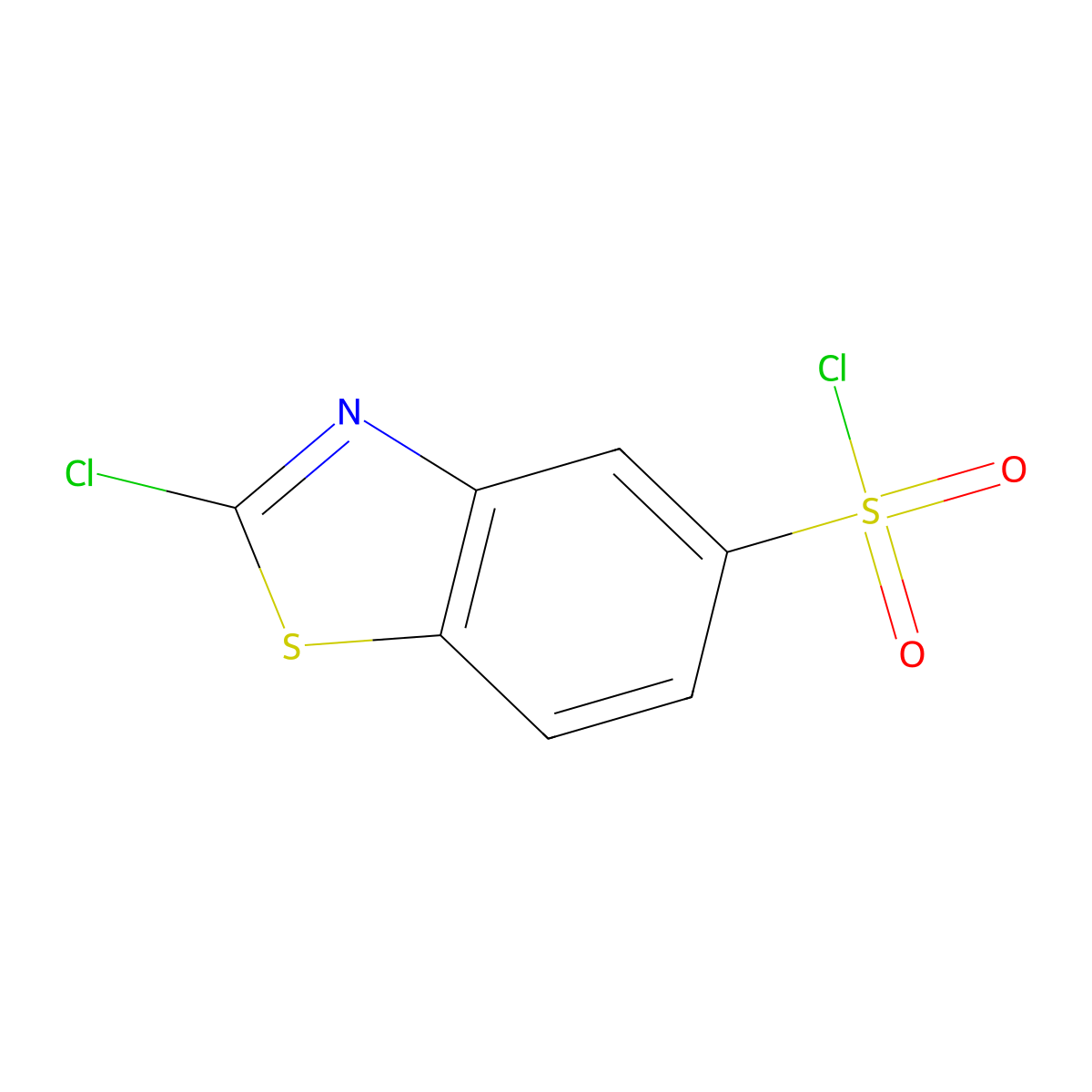 2-Chloro-5-benzothiazolesulfonyl chloride molecular structure, CAS 6608-49-7