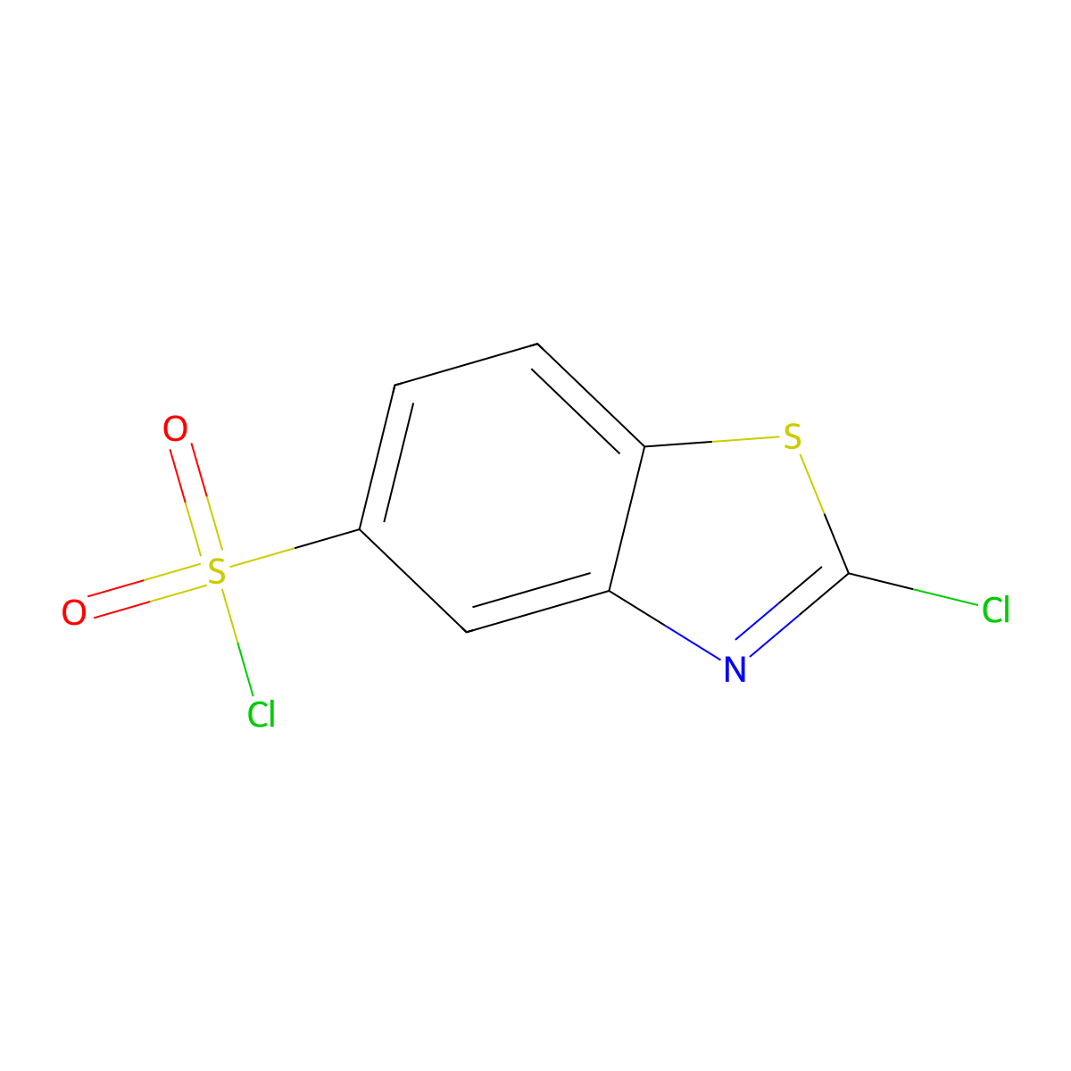 2-Chloro-5-benzothiazolesulfonyl chloride molecular structure, CAS 6608-49-7