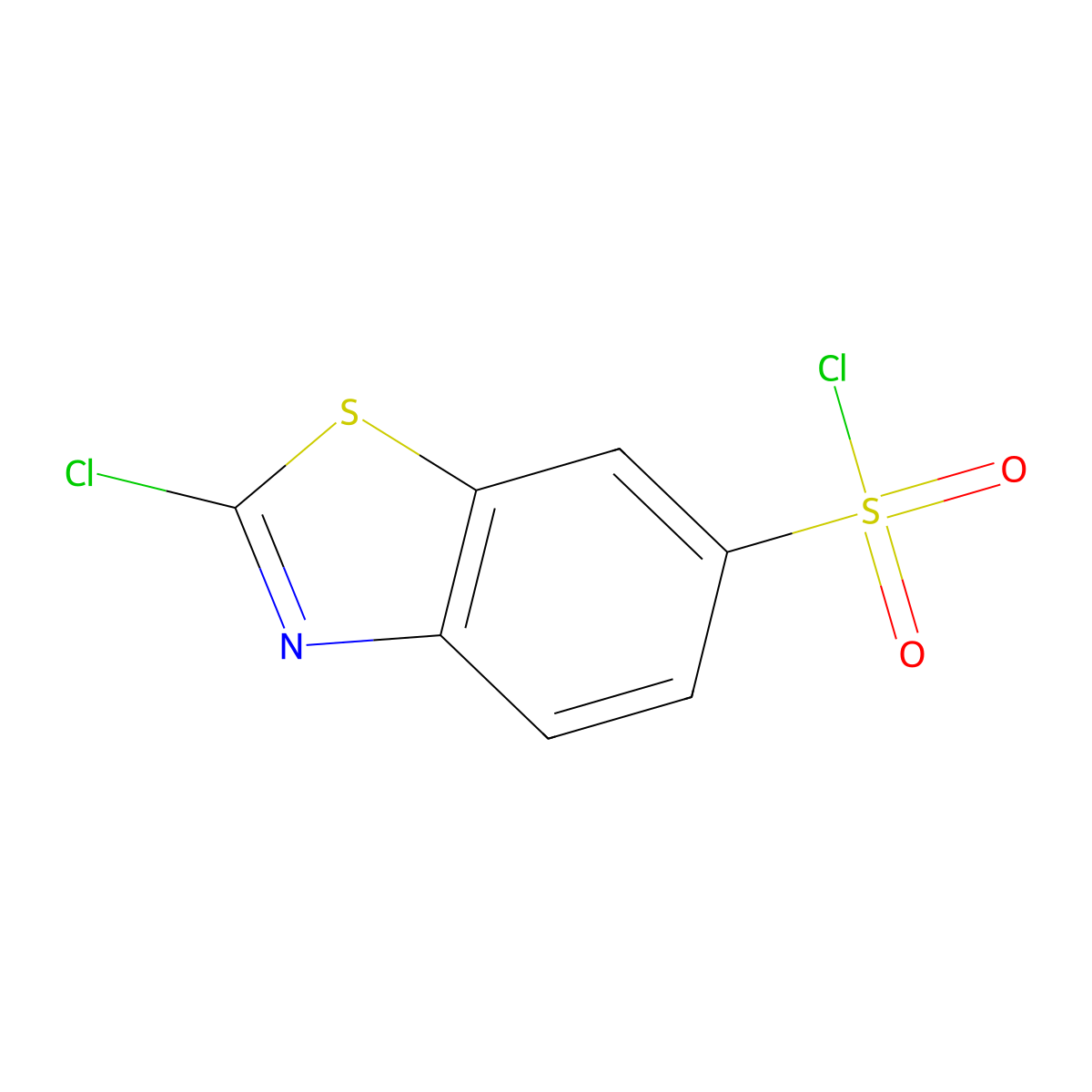 2-Chloro-1,3-benzothiazole-6-sulfonyl chloride molecular structure, CAS 6608-50-0