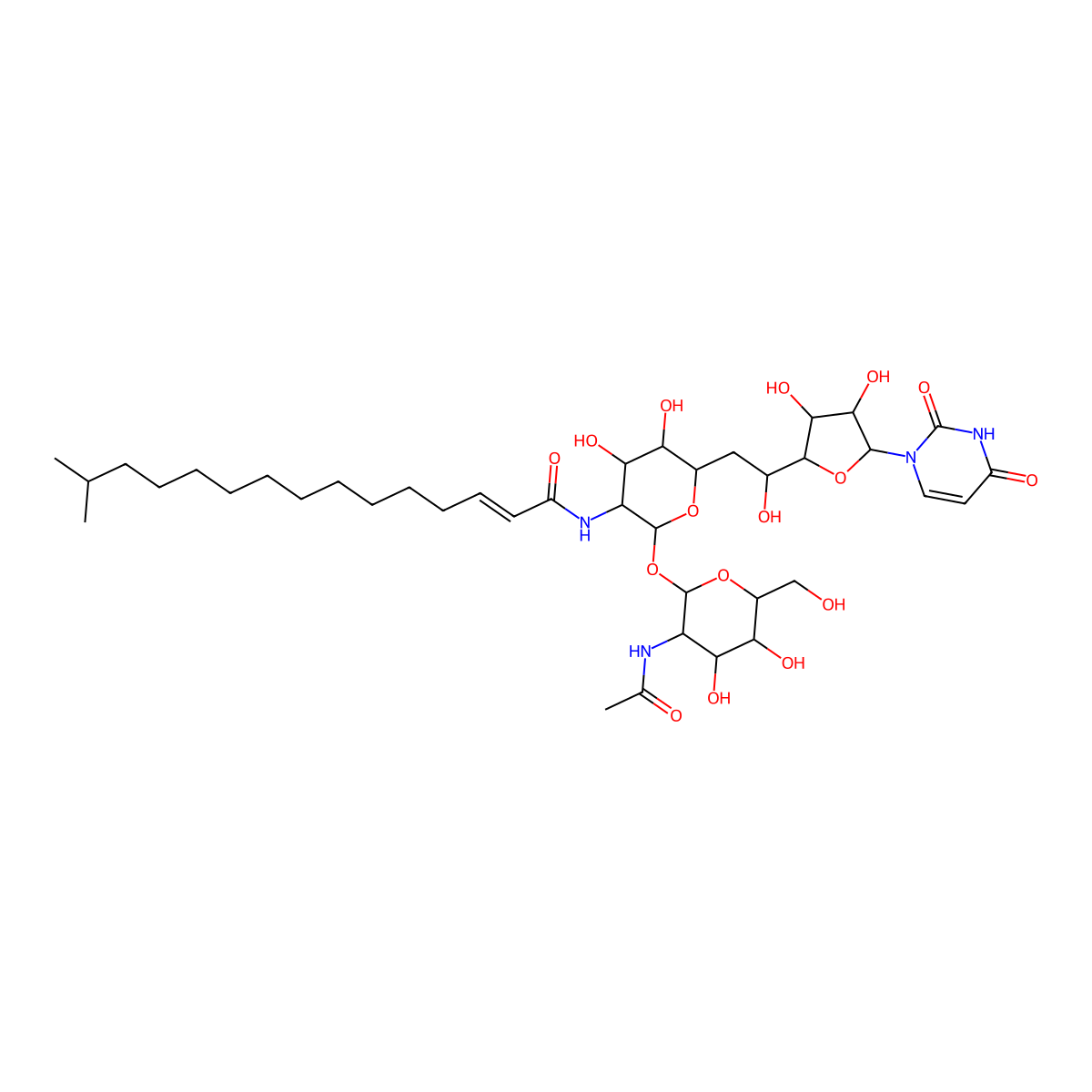 Tunicamycin C1 molecular structure, CAS 66081-36-5