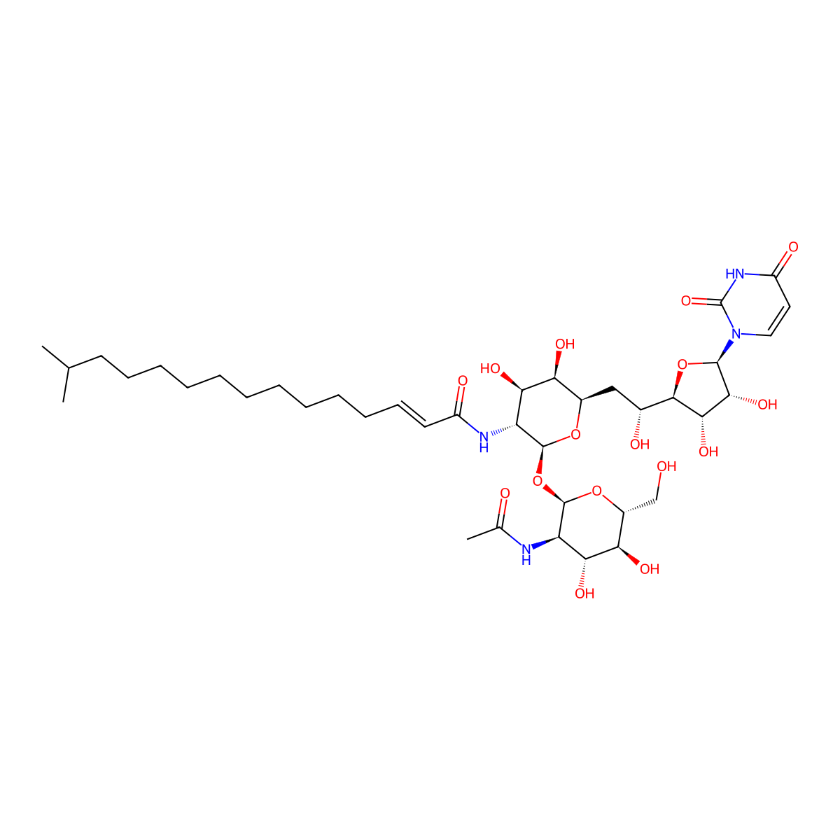 Tunicamycin C1 molecular structure, CAS 66081-36-5