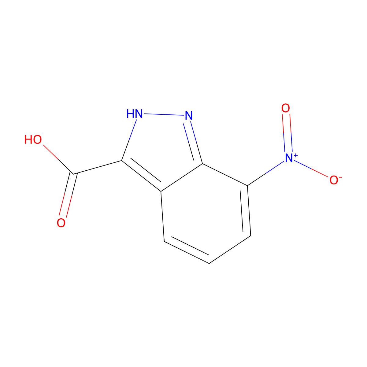 7-Nitro-1H-indazole-3-carboxylic acid molecular structure, CAS 660823-32-5