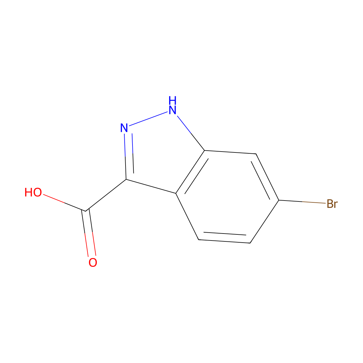 6-Bromo-1H-indazole-3-carboxylic acid molecular structure, CAS 660823-36-9