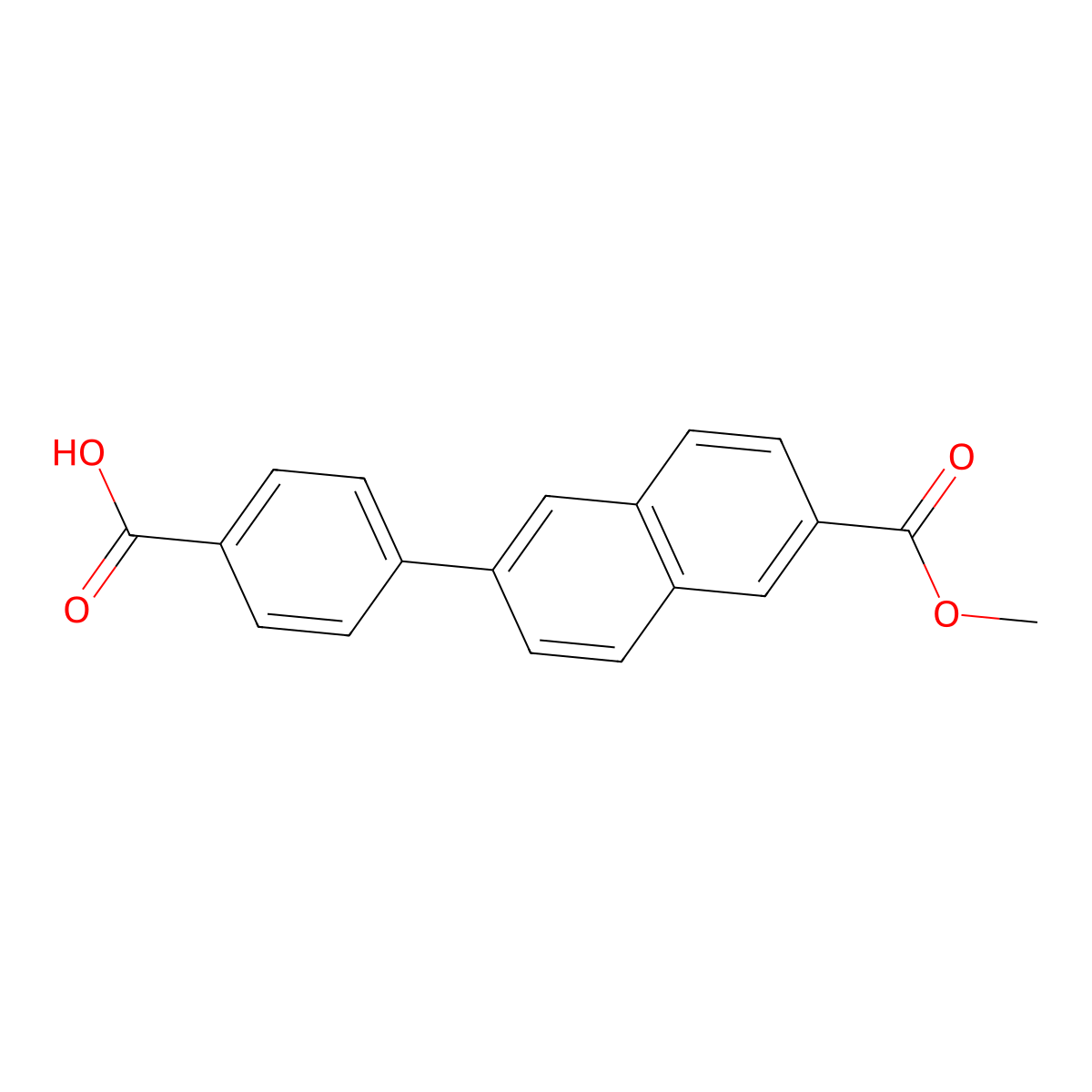 4-(6-(Methoxycarbonyl)naphthalen-2-YL)benzoic acid molecular structure, CAS 660825-19-4