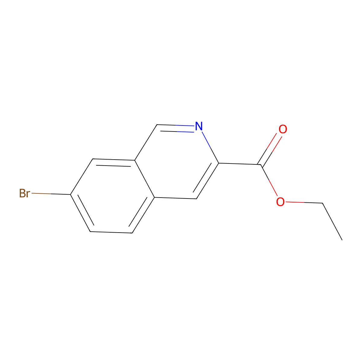 Ethyl 7-bromoisoquinoline-3-carboxylate molecular structure, CAS 660830-62-6