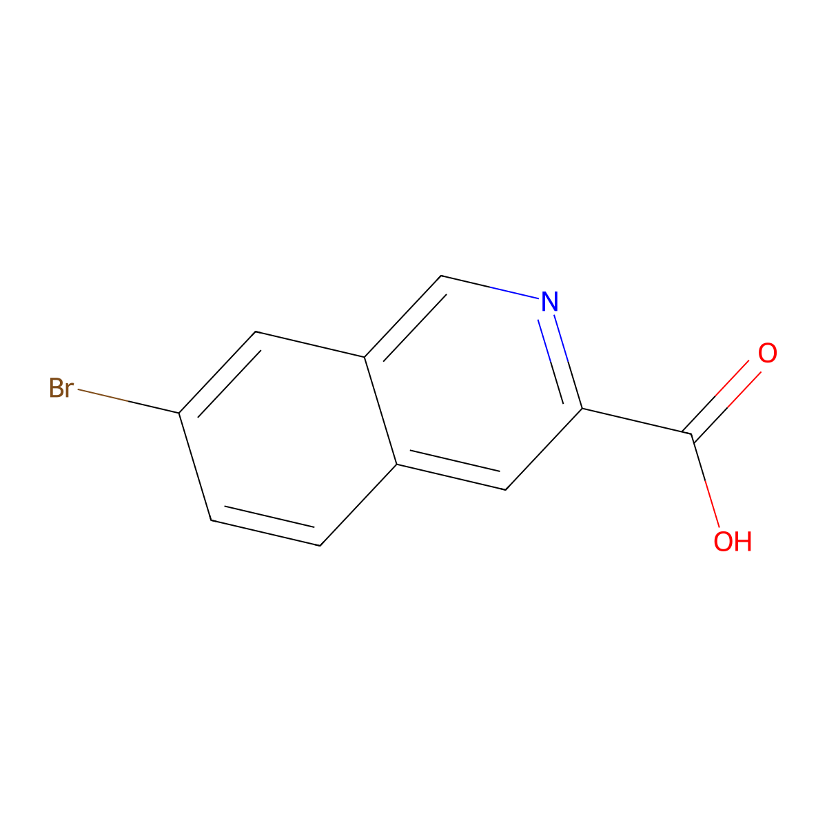 7-Bromoisoquinoline-3-carboxylic acid molecular structure, CAS 660830-63-7