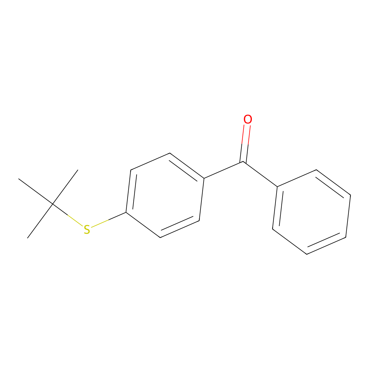 Methanone, [4-[(1,1-dimethylethyl)thio]phenyl]phenyl- molecular structure, CAS 66084-79-5