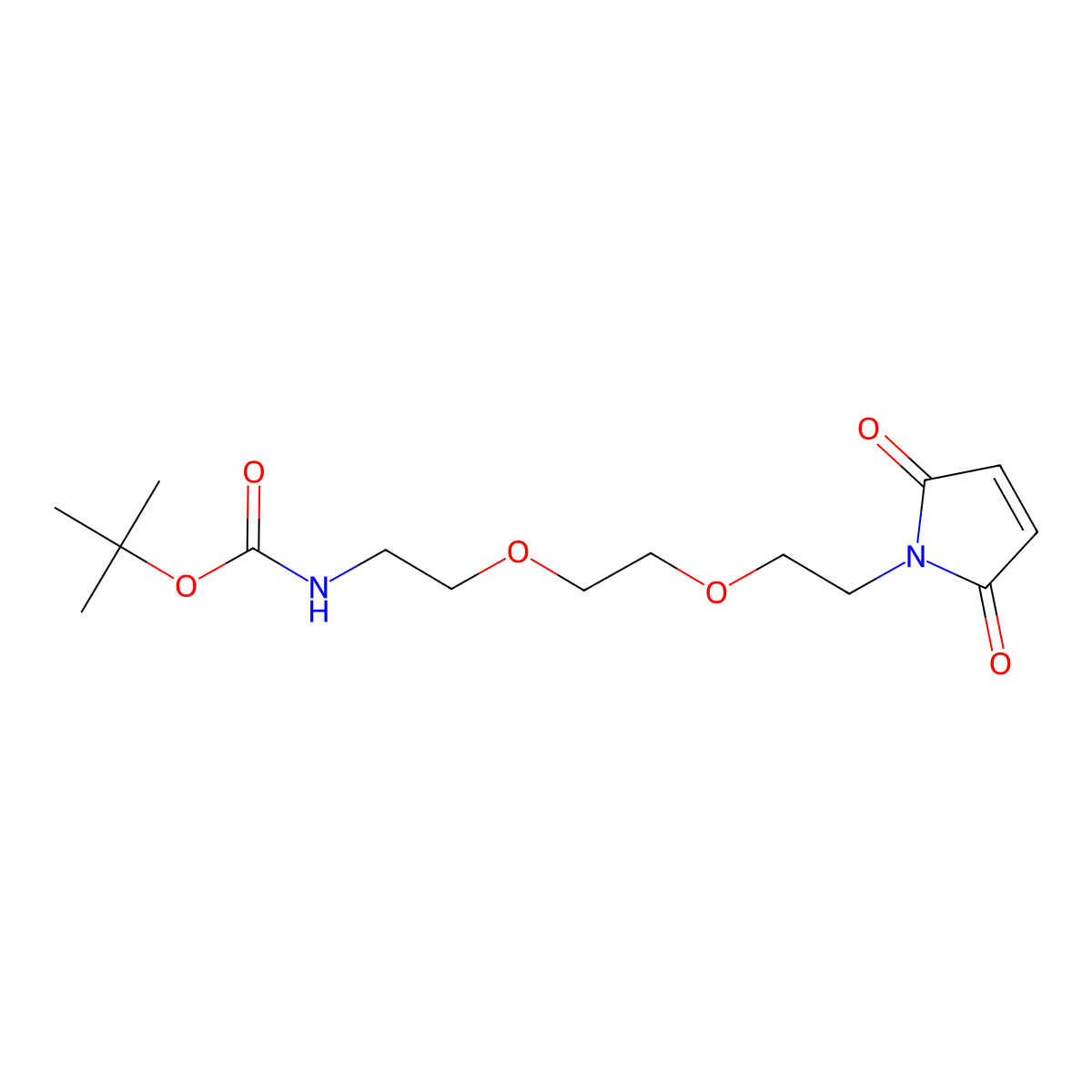 Mal-PEG2-NH-Boc molecular structure, CAS 660843-21-0