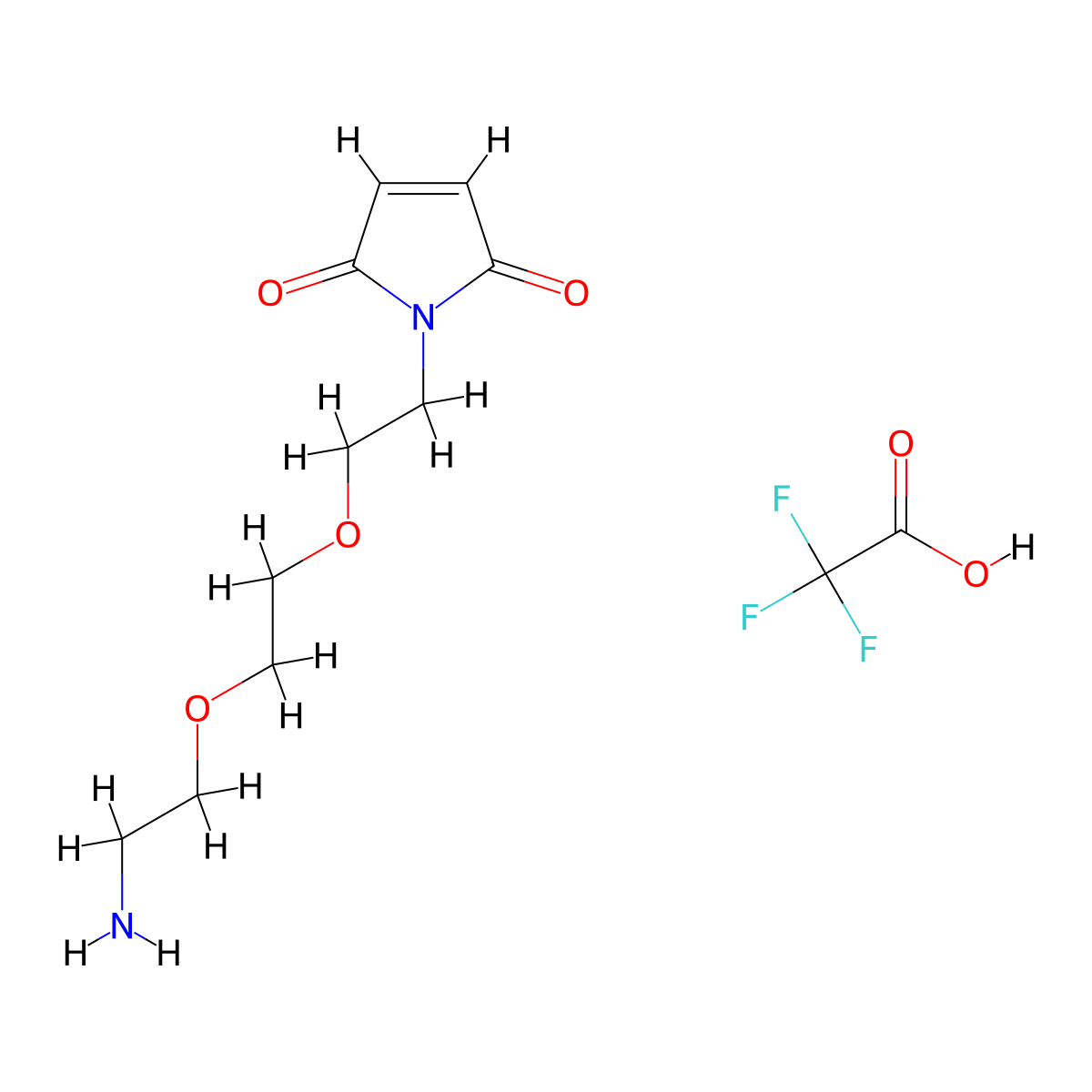 Mal-PEG2-NH2 (TFA) molecular structure, CAS 660843-23-2