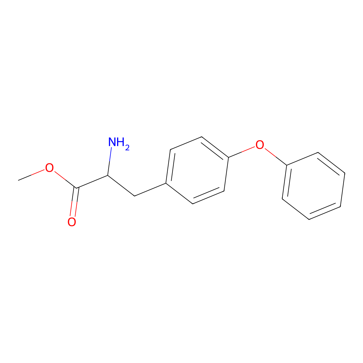 (S)-Methyl 2-amino-3-(4-phenoxyphenyl)propanoate molecular structure, CAS 660844-52-0