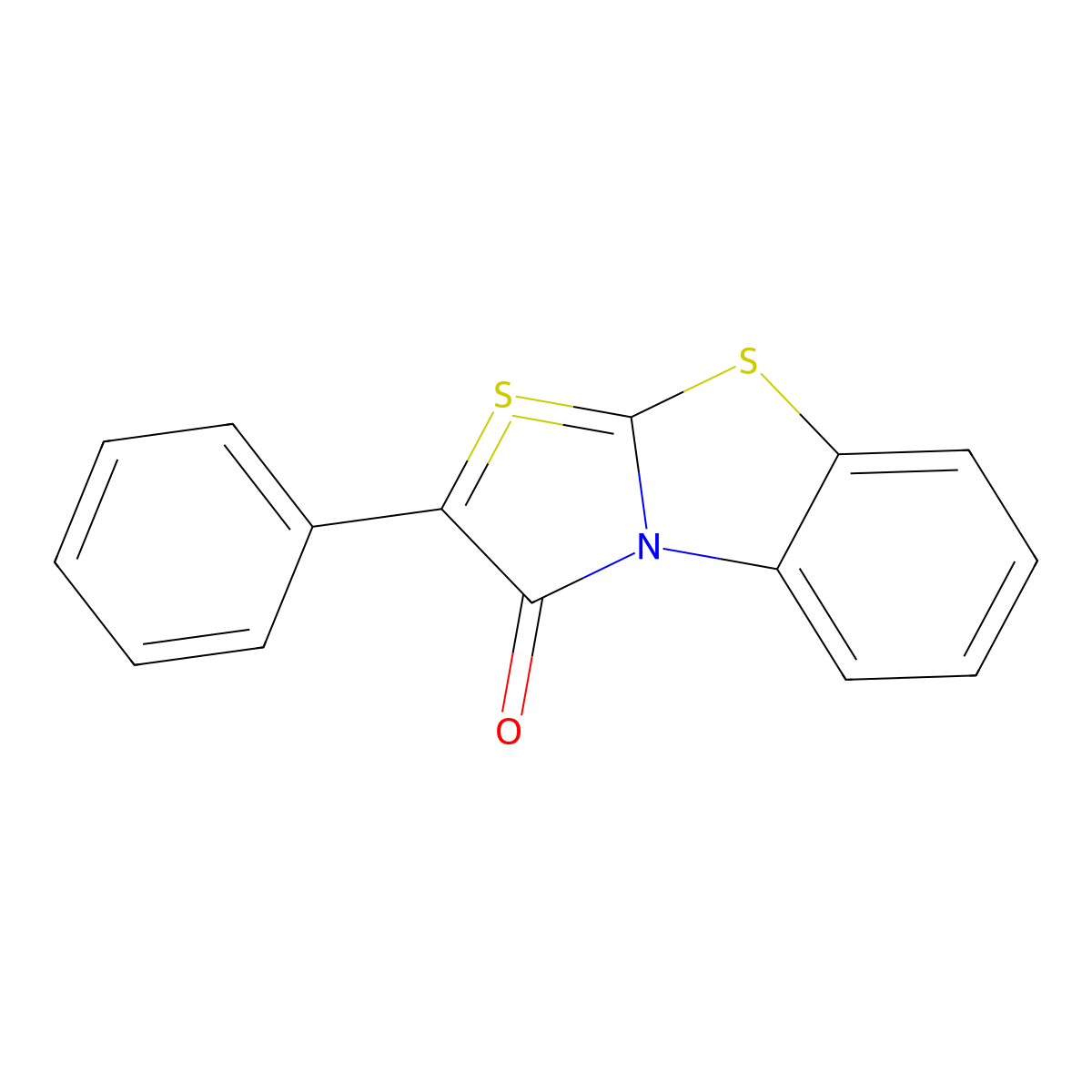 2-Phenyl[1,3]thiazolo[2,3-b][1,3]benzothiazol-4-ium-3-olate molecular structure, CAS 66085-20-9