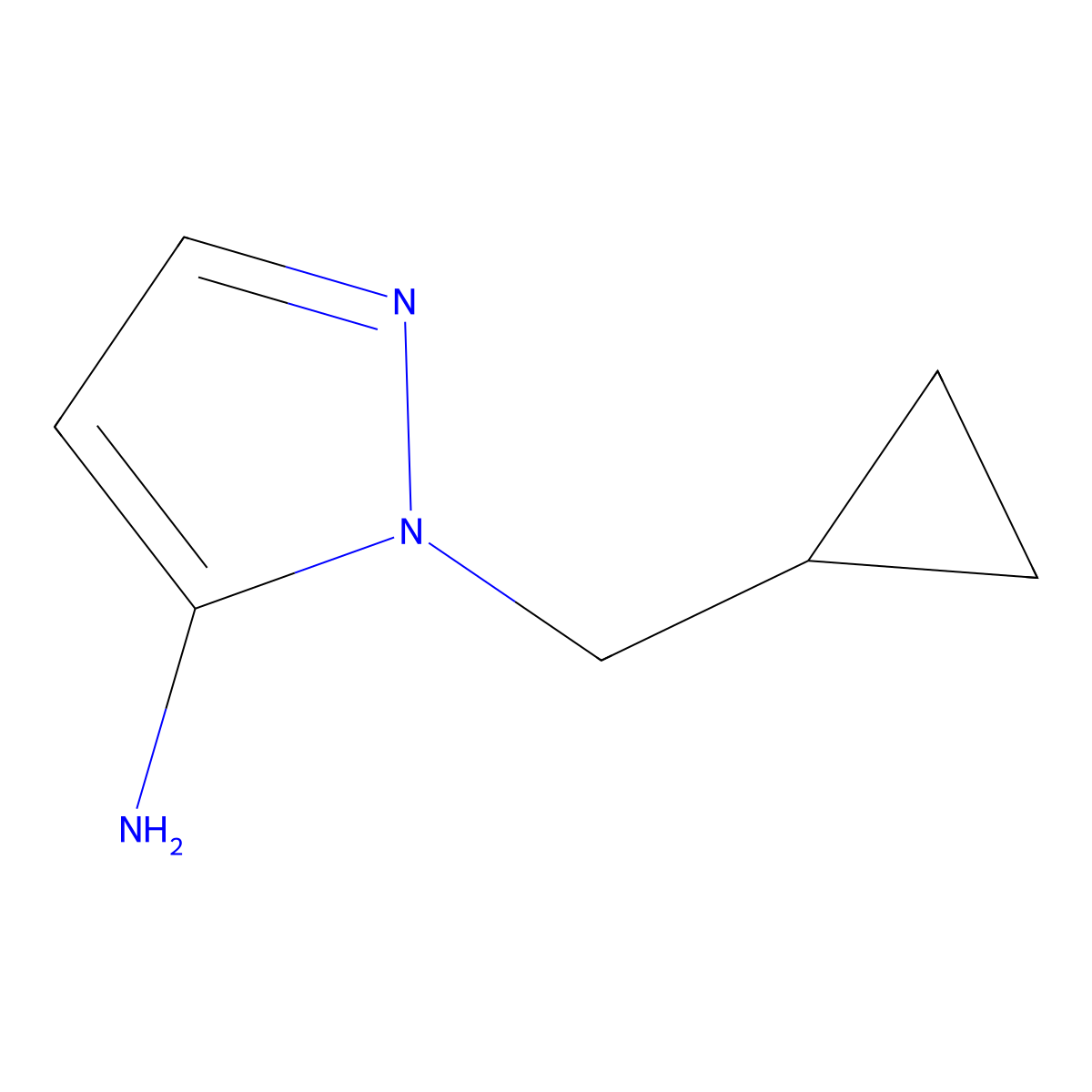 1-(Cyclopropylmethyl)-1H-pyrazol-5-amine molecular structure, CAS 660853-62-3