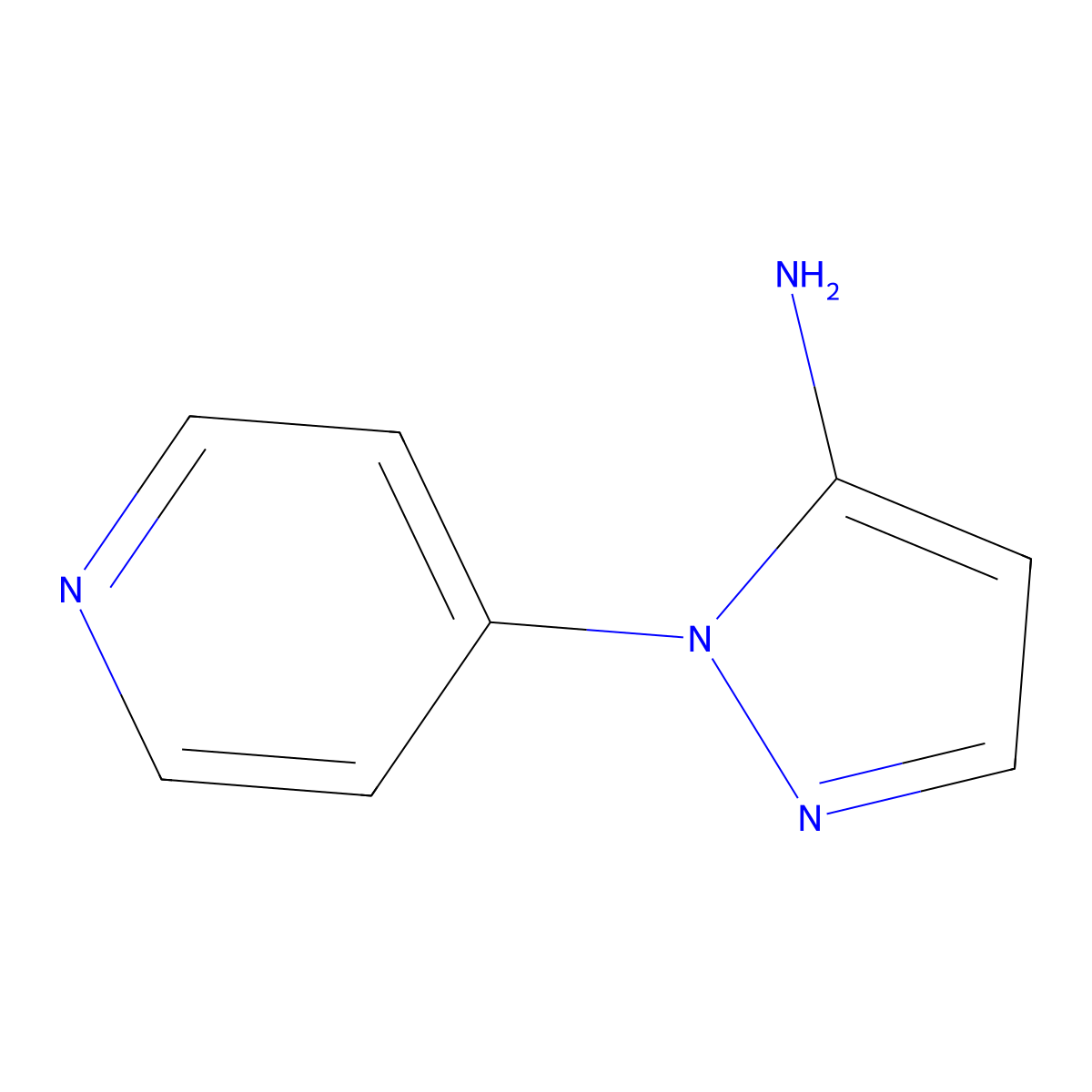 1-(pyridin-4-yl)-1H-pyrazol-5-amine molecular structure, CAS 660853-64-5