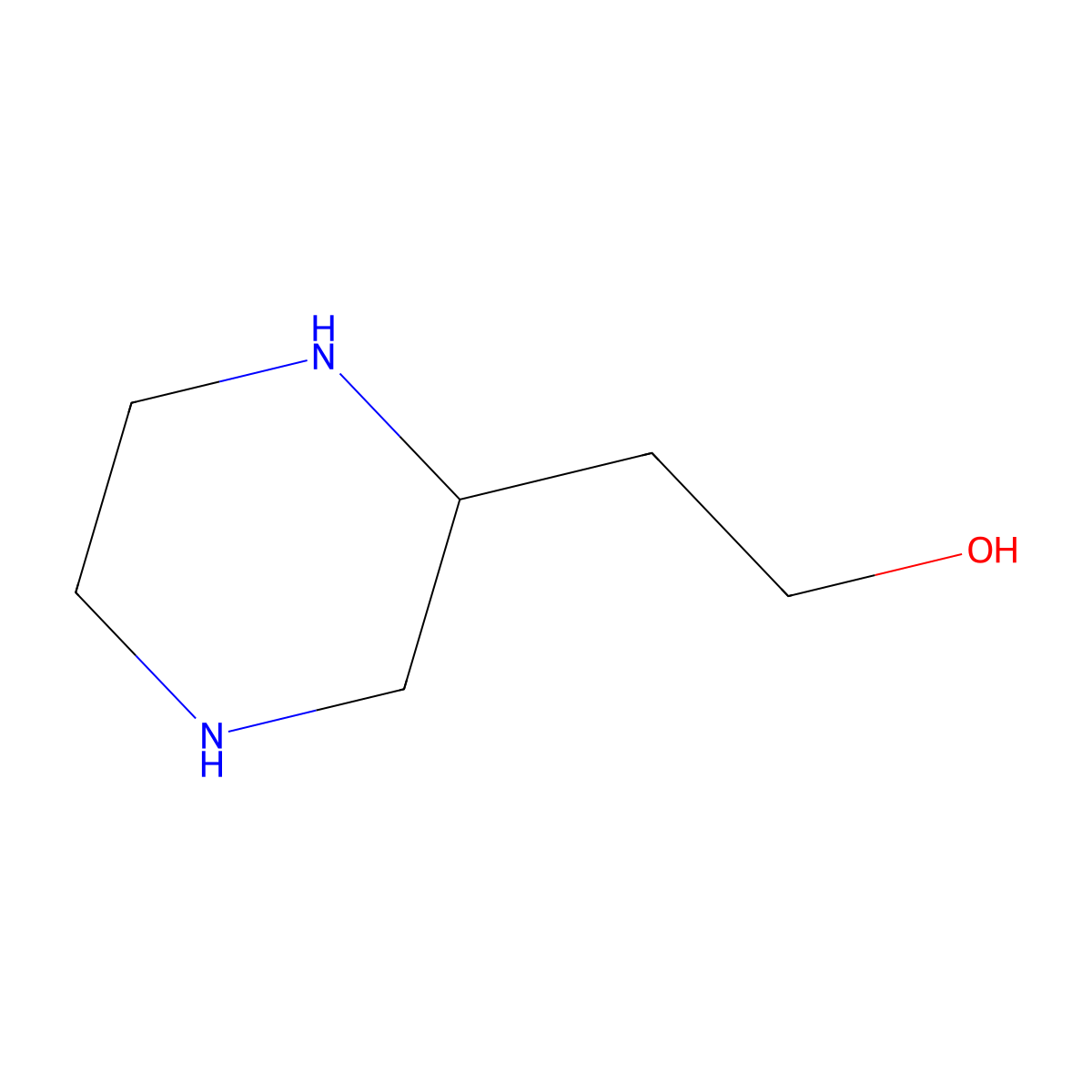 (R)-2-(Piperazin-2-yl)ethanol molecular structure, CAS 660862-46-4