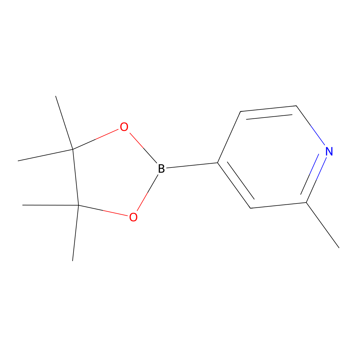 2-Methylpyridine-4-boronic acid pinacol ester molecular structure, CAS 660867-80-1