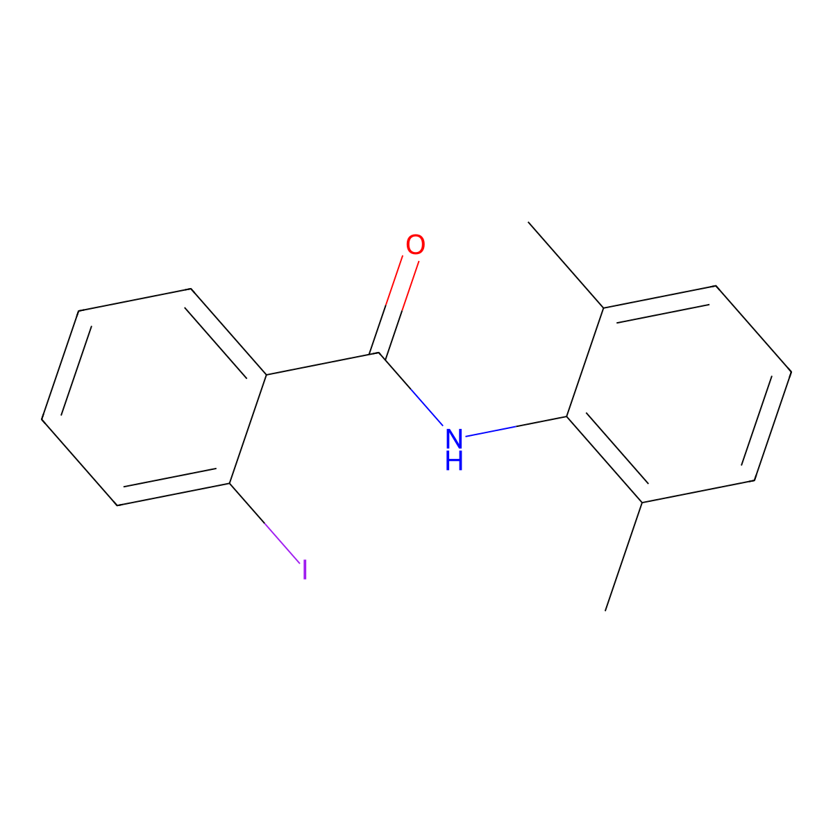 N-(2,6-dimethylphenyl)-2-iodobenzamide molecular structure, CAS 66087-53-4