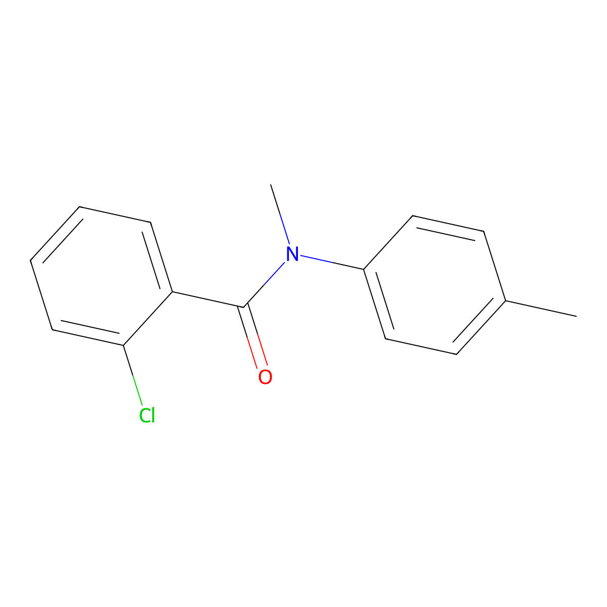 2-Chloro-N-methyl-N-(4-methylphenyl)benzamide molecular structure, CAS 66087-54-5