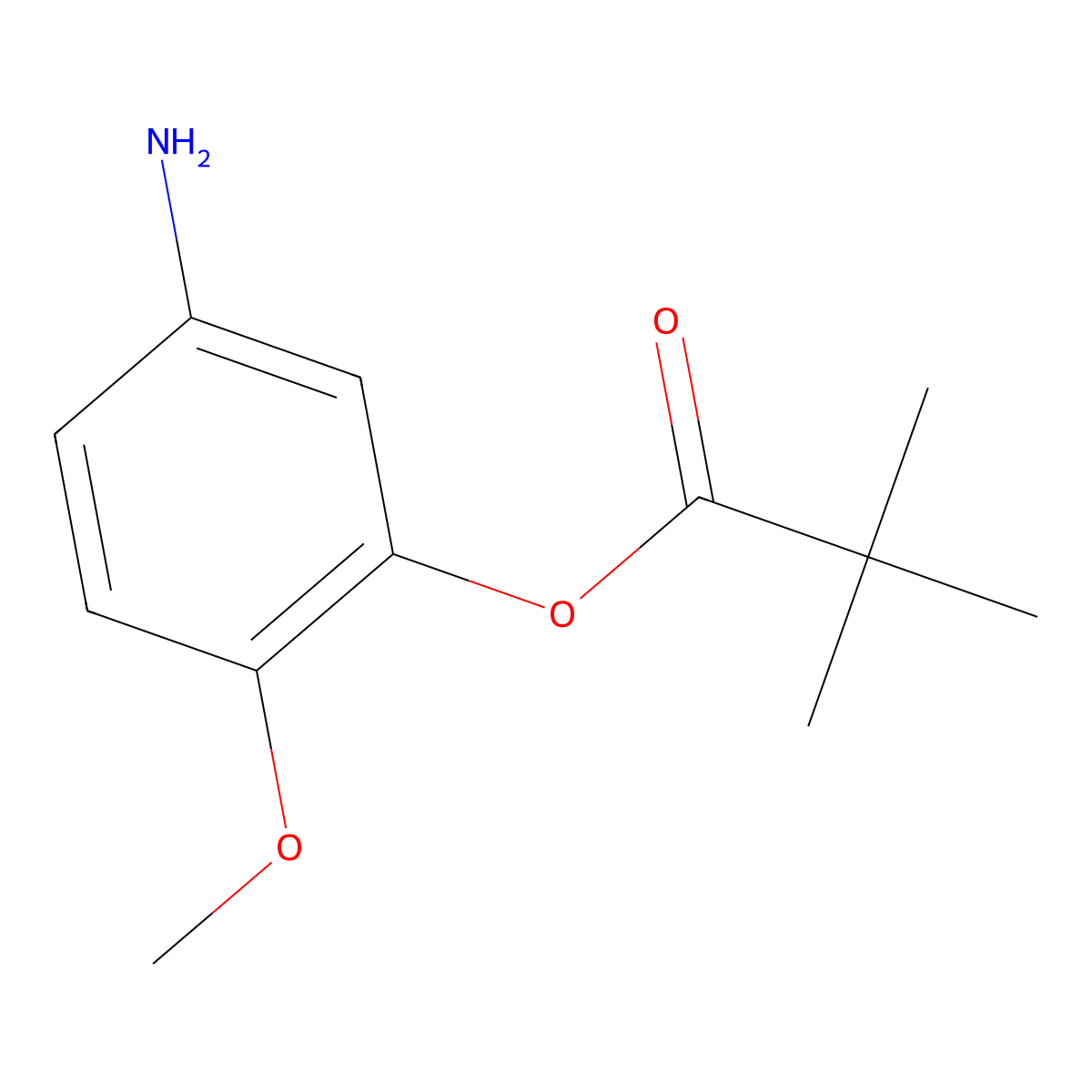 5-Amino-2-methoxyphenyl pivalate molecular structure, CAS 660870-16-6