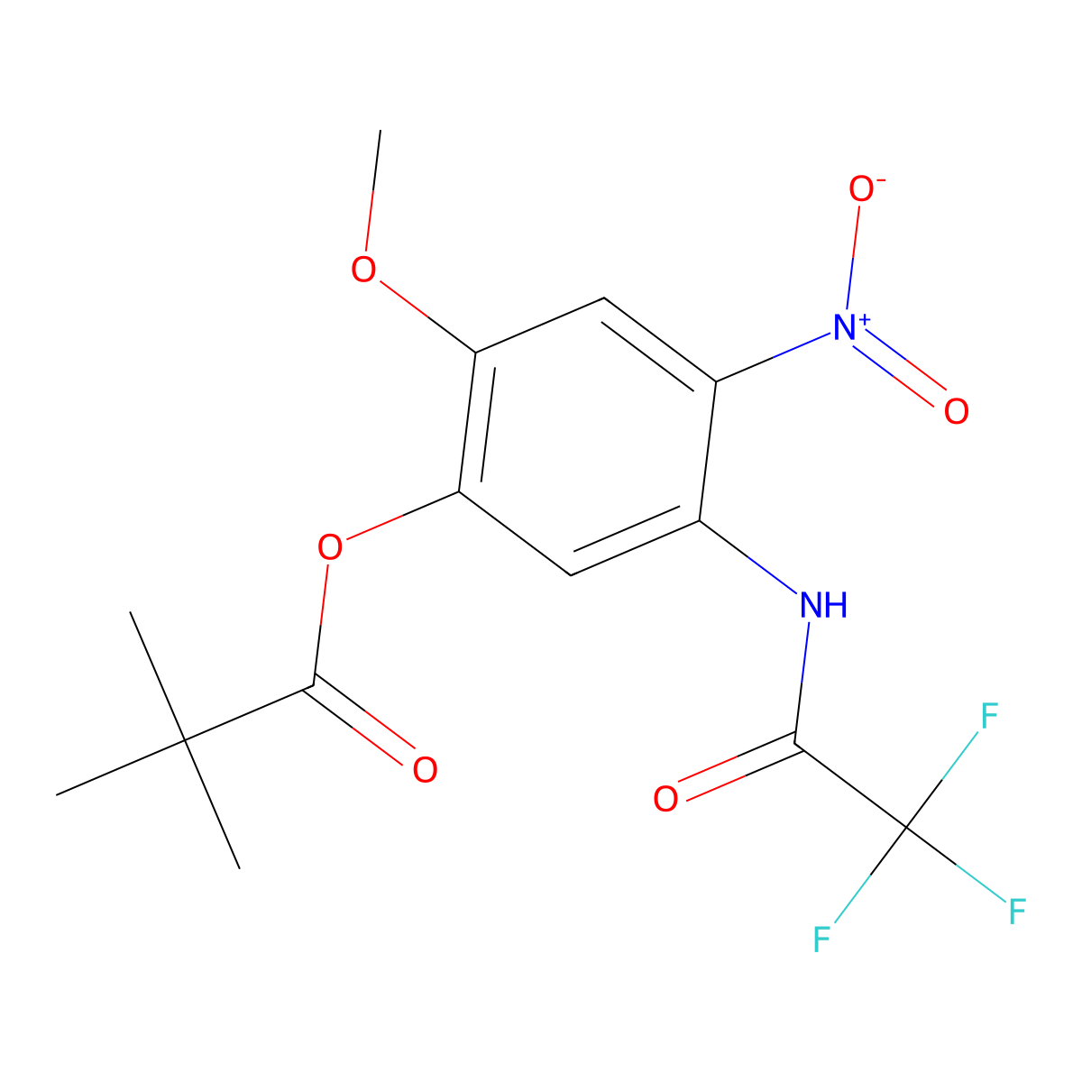 5-(2,2,2-Trifluoroacetamido)-2-methoxy-4-nitrophenyl pivalate molecular structure, CAS 660870-17-7