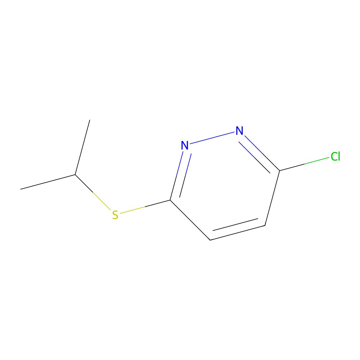 3-Chloro-6-(propan-2-ylsulfanyl)pyridazine molecular structure, CAS 66089-81-4