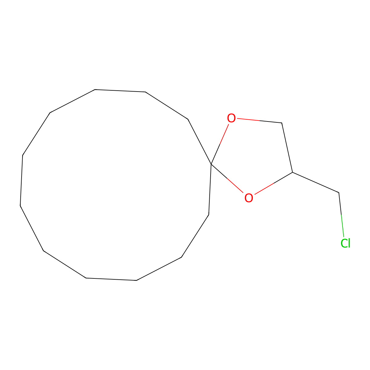 2-(Chloromethyl)-1,4-dioxaspiro[4.11]hexadecane molecular structure, CAS 66089-96-1