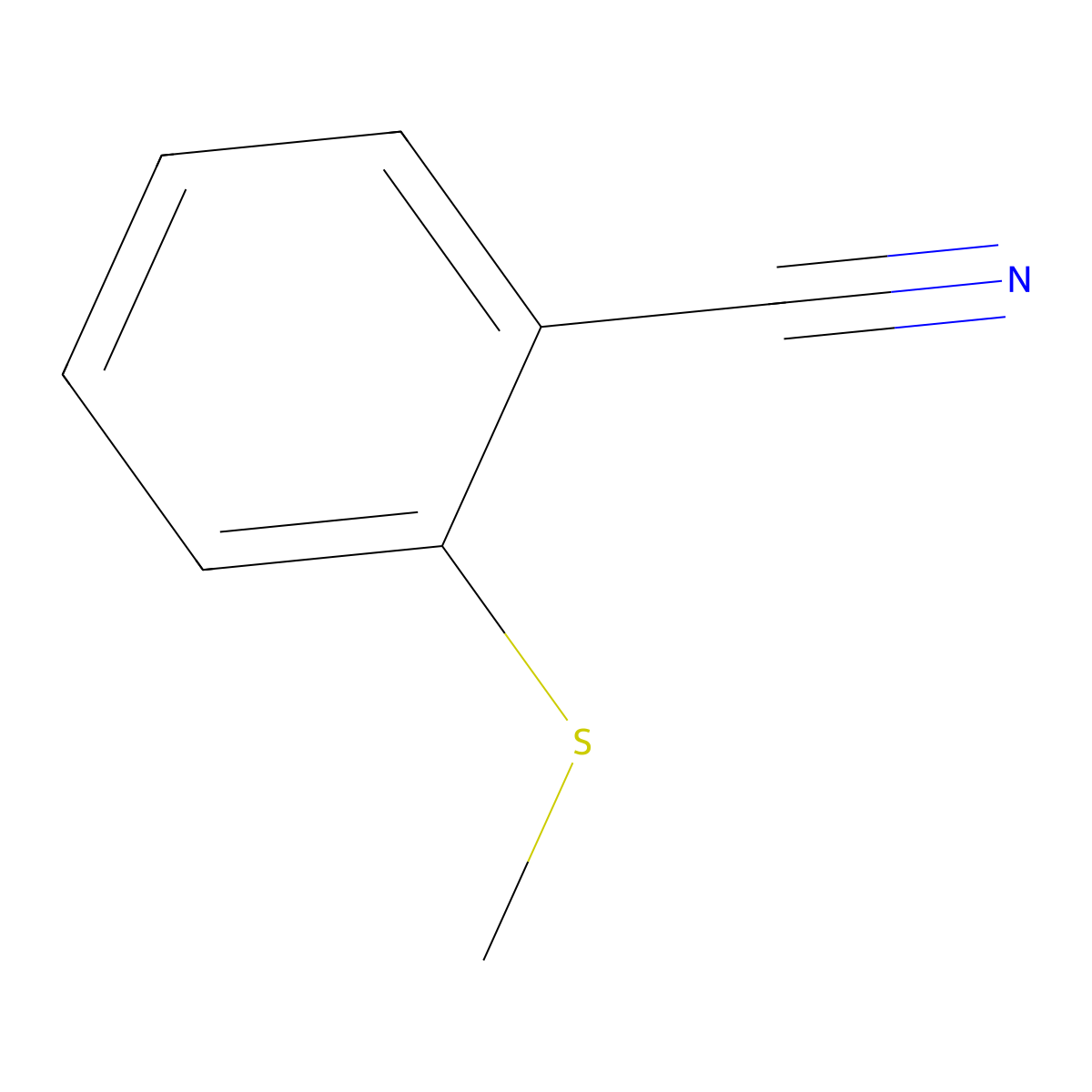 2-(Methylthio)benzonitrile molecular structure, CAS 6609-54-7