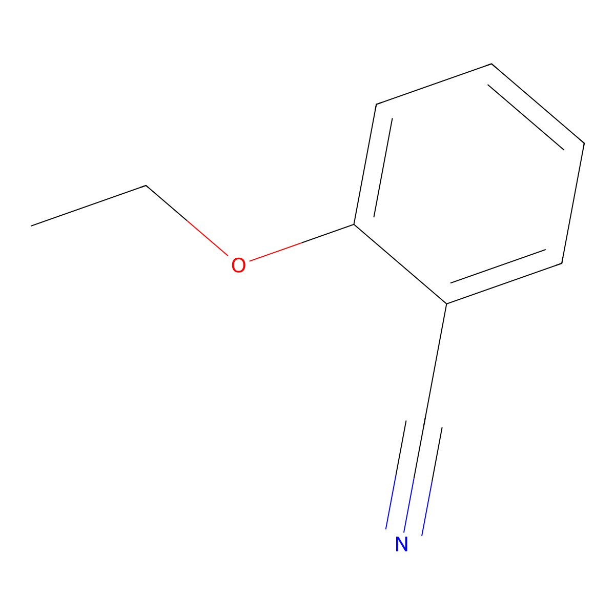 2-Ethoxybenzonitrile molecular structure, CAS 6609-57-0