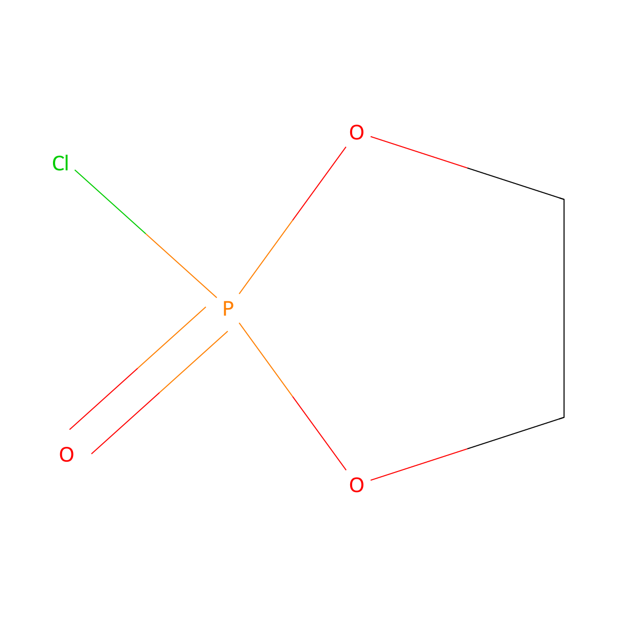 2-Chloro-1,3,2-dioxaphospholane 2-oxide molecular structure, CAS 6609-64-9