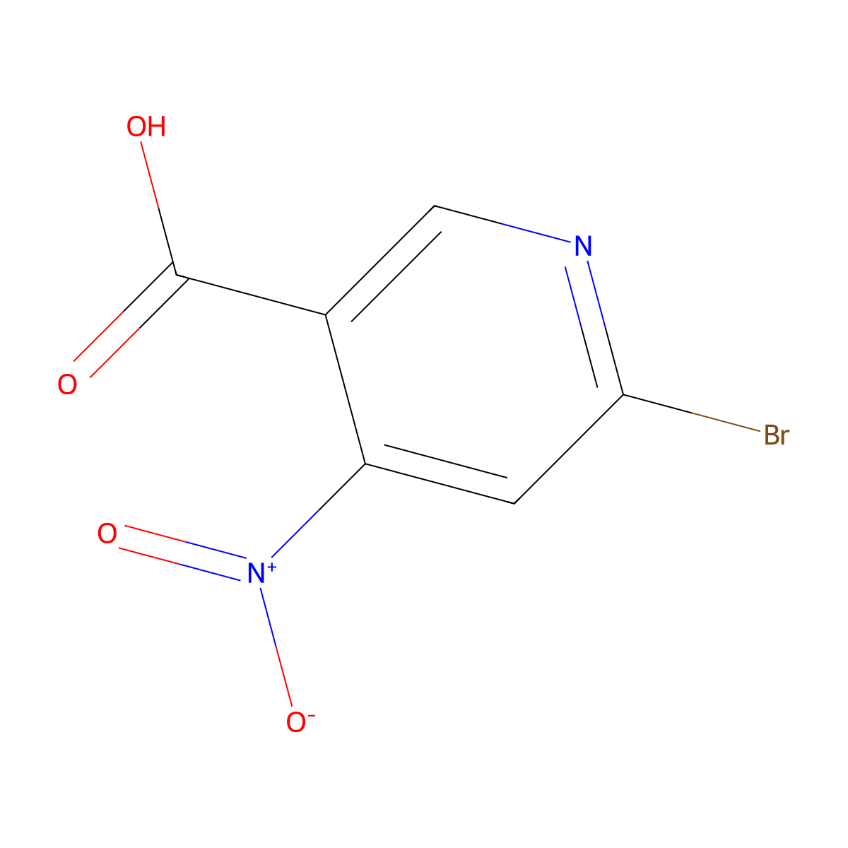 6-Bromo-4-nitronicotinic acid molecular structure, CAS 66092-63-5