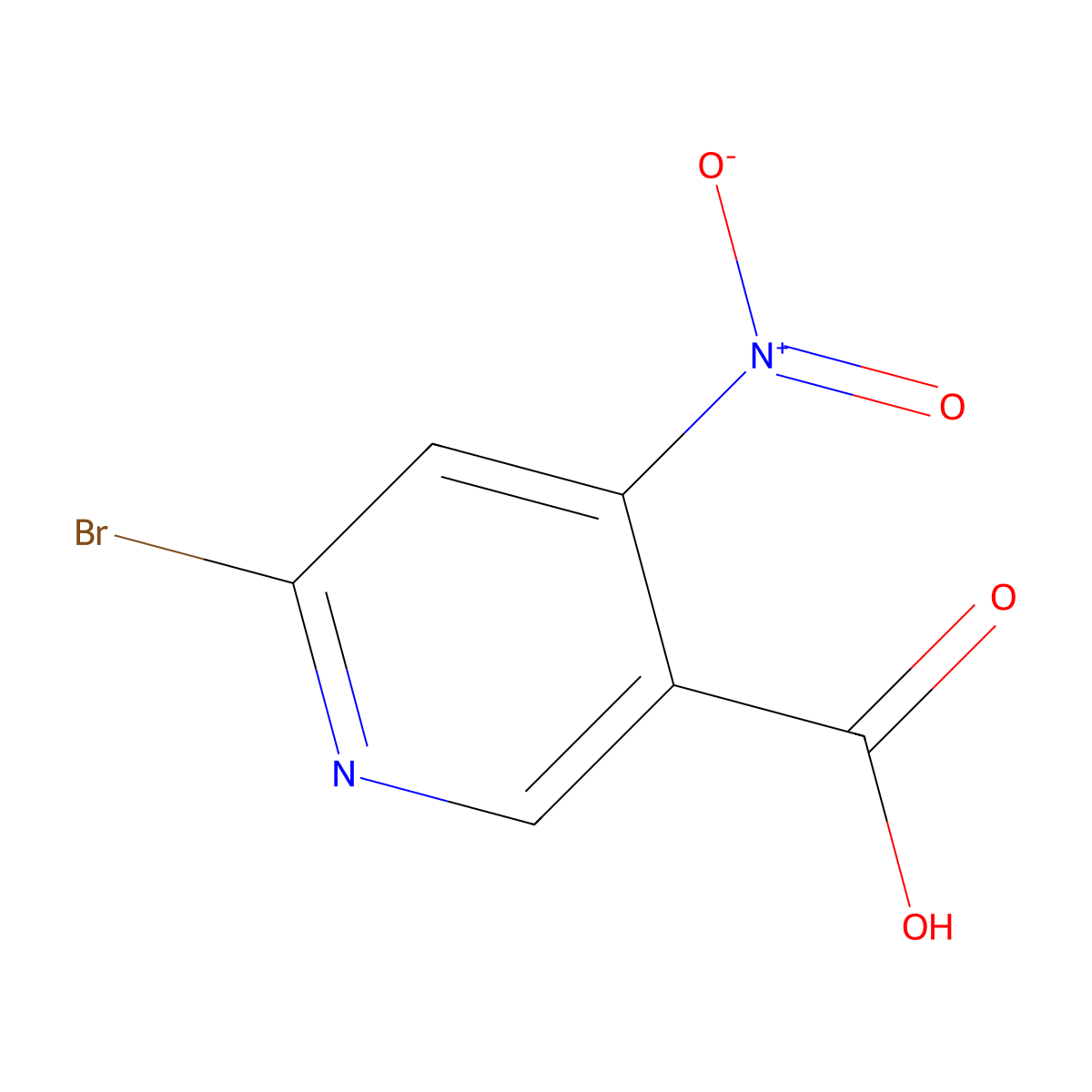 6-Bromo-4-nitronicotinic acid molecular structure, CAS 66092-63-5