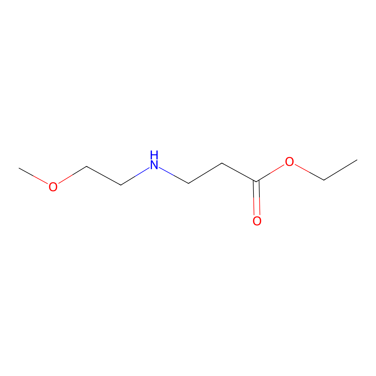 Ethyl 3-[(2-methoxyethyl)amino]propanoate molecular structure, CAS 66092-67-9